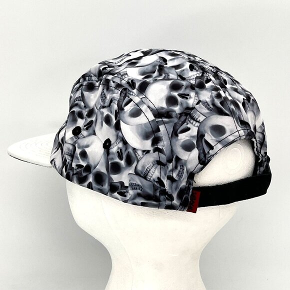 Entree LS Authentic Skull Print 5-Panel Cap Hat Adjustable Leather Strap - Picture 6 of 16